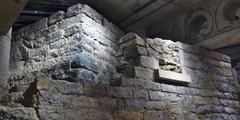 Igp image showing stone columns and archways of a Cistercian abbey in County Clare