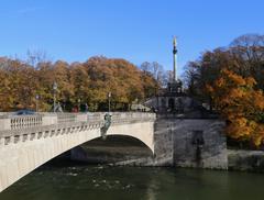 Luitpold Bridge and Angel of Peace in Munich