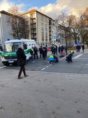 Letzte Generation protest at Luitpoldbrücke in Munich, 2022