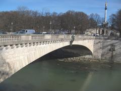 Luitpoldbrücke in Munich with Friedensengel in the background