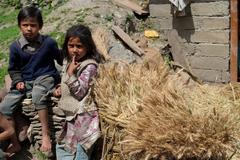 Children near Lohajung village in Uttarakhand