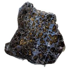 Seymchan pallasite meteorite with olivine crystals