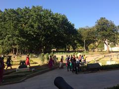 School children on excursion at Chandragiri Fort lower palace complex