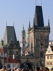 Tower of former Judith bridge in Prague