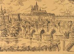 painting of Charles Bridge by Alois Kalvoda