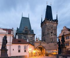 Bridge tower at the end of Charles Bridge in Malá Strana, Prague