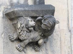 Corbel at Malá Strana Bridge Tower on Charles Bridge in Prague