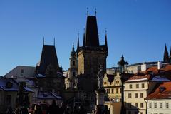 Charles Bridge at Malá Strana in Prague