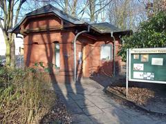 Historic public toilet turned community center at Eppendorfer Park