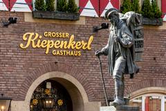 Kiepenkerl monument and Großer Kiepenkerl restaurant in Münster, Germany