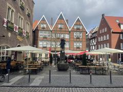 Historic Münster Cathedral and town square in Westfalen, Germany