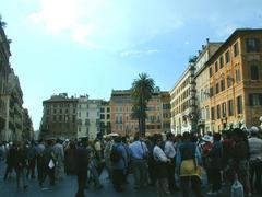 Piazza di Spagna in Rome filled with tourists