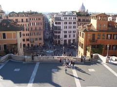 Via Condotti in Rome as seen from the Spanish Steps