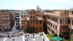 Panoramic view of Rome with historical buildings