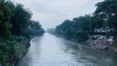 Flooded Nag River on the evening of September 23, 2023