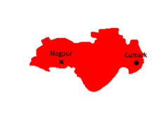 Territories of Bhonsle's of Nagpur