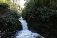 Geroldsauer Waterfall after heavy rainfall on March 13, 2020