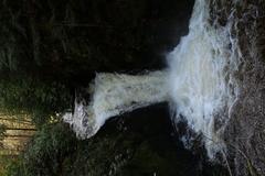 Geroldsauer Waterfall after prolonged rainfall on March 13, 2020