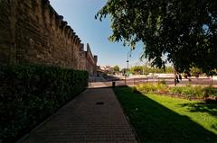 Avignon Boulevard de l'Oulle view along 14th century city walls