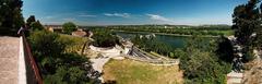 Panoramic view of Avignon ramparts Pont Saint-Bénézet and Rhône valley