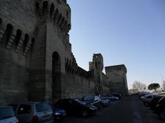 Panoramic view of Avignon showing historical buildings and the Rhône River