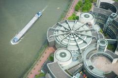 Building of the Landtag Nordrhein-Westfalen at the bank of the Rhine River in Düsseldorf, Germany