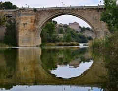 Alcantara Bridge Reflections on calm water