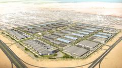 Aerial view of Abu Dhabi Food Hub at KIZAD