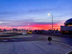 sunrise with colorful sky in Al Forsan, Abu Dhabi