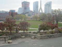 Boston skyline 2019 with skyscrapers and waterfront