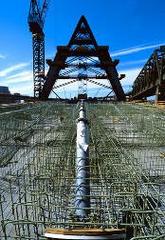 Leonard P. Zakim Bunker Hill Memorial Bridge under construction