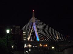 Zakim Bridge in Boston at night