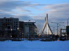 Zakim Bridge in Boston during a clear day