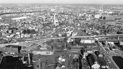 Charlestown, Massachusetts in 1988 with traffic being rerouted