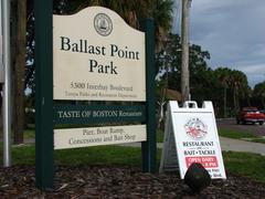 Ballast Point Park sign in Tampa