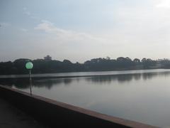 Dharmasagar Pond at noon in June 2014