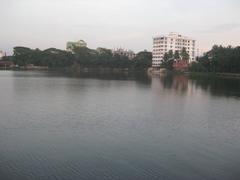 Dharmasagar Pond in June 2014 at noon