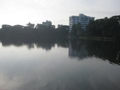 Dharmasagar Pond in June 2014 at noon