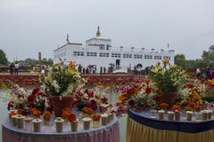 Buddha Jayanti celebration with statue of Buddha