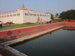 Lumbini, birthplace of Buddha, stone pillar monument, Nepal