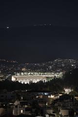 Athens at night with illuminating city lights on May 29, 2024