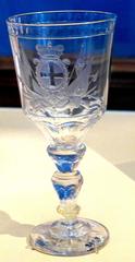 Bohemian glass goblet with coats of arms of Prince Eugene of Savoy