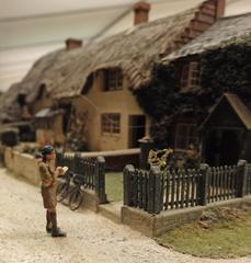 Roye England working on a train model at Pendon Museum, Oxfordshire