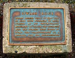 Siwash Rock Plaque in Stanley Park