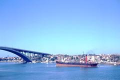 Mortlake Bank passing under Gladesville Bridge on 12 April 1968