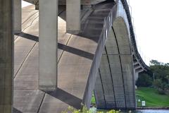 Gladesville Bridge over the Parramatta River on a clear day