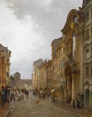 Sendlinger Straße in München painted by Georg Dehn