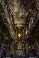 Interior of Asam Church in Munich, Germany