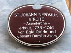 Asamkirche building plaque in Munich