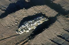 aerial view of abandoned ammunition near Baghdad during Operation Iraqi Freedom